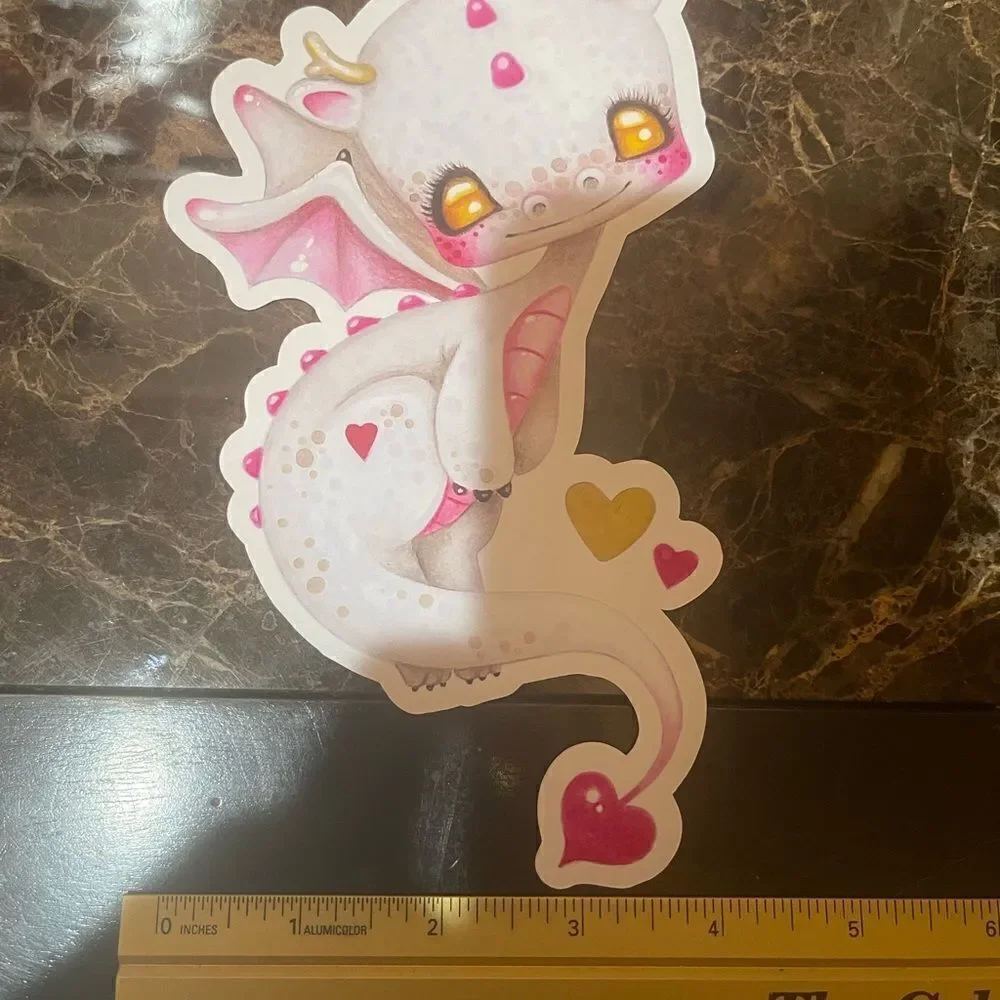 CUTE PINK Dragon Magnet by Sybile Art!